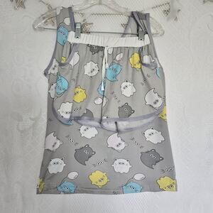 Nines Small Womens Cartoon Cat All Over Print Soft Sleepwear Set Kawaii Artsy